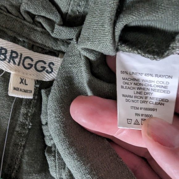 NWT Olive Drab Linen Mini Dress - Picture 5 of 5